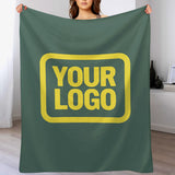 Custom Blue Green Light Yellow Blanket