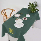 Custom Blue Green Light Yellow Square Table Cloth