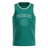 Custom Blue Green & Blue Green Colors Design Sports Basketball Jersey