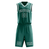 Custom Blue Green Blue Green Basketball Set