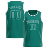 Custom Blue Green & Blue Green Colors Design Sports Basketball Jersey
