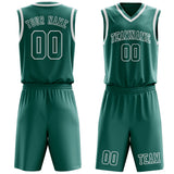 Custom Blue Green Blue Green Basketball Set