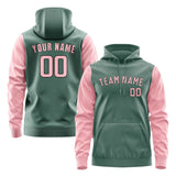 Custom Blue Green Light Pink Hoodie