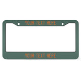 Custom Blue Green Orange License Plate Frame