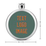 Custom Blue Green Orange Hip Flask