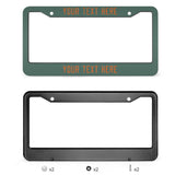 Custom Blue Green Orange License Plate Frame