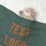 Custom Blue Green Orange Pet Blanket