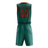Custom Blue Green Orange Basketball Set