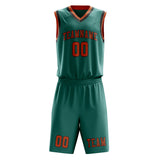 Custom Blue Green Orange Basketball Set