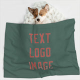 Custom Blue Green Copper Rose Pet Blanket