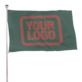 Custom Blue Green Copper Rose Flag