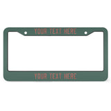 Custom Blue Green Copper Rose License Plate Frame
