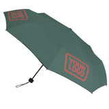 Custom Blue Green Copper Rose Automatic Umbrella