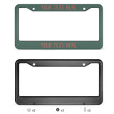 Custom Blue Green Copper Rose License Plate Frame