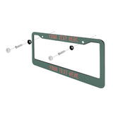 Custom Blue Green Copper Rose License Plate Frame