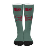 Custom Blue Green Crimson Red Knee-High Sock