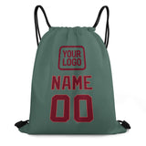 Custom Blue Green Crimson Red Drawstring Bag