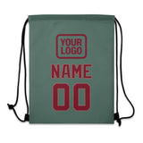 Custom Blue Green Crimson Red Drawstring Bag