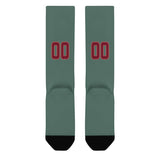 Custom Blue Green Crimson Red Knee-High Sock