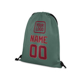 Custom Blue Green Crimson Red Drawstring Bag