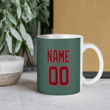 Custom Blue Green Crimson Red Mug