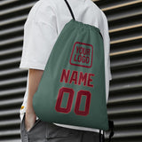 Custom Blue Green Crimson Red Drawstring Bag