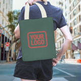 Custom Blue Green Crimson Red Canvas Tote Bag