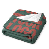 Custom Blue Green Copper Rose Blanket