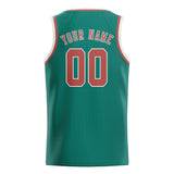 Custom Blue Green & Copper Rose Colors Design Sports Basketball Jersey