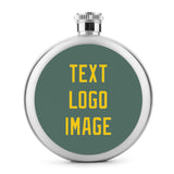 Custom Blue Green Gold Hip Flask