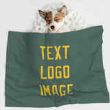 Custom Blue Green Gold Pet Blanket