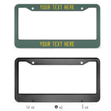 Custom Blue Green Gold License Plate Frame
