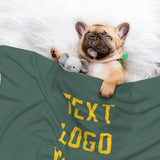 Custom Blue Green Gold Pet Blanket