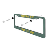 Custom Blue Green Gold License Plate Frame