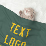 Custom Blue Green Gold Pet Blanket