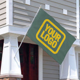 Custom Blue Green Gold Flag