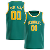 Custom Blue Green & Gold Colors Design Sports Basketball Jersey