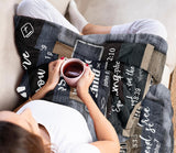 Blanket for Son Gifts, “Man of God You Are Chosen Made for a Purpose”, From Parents, Birthday, Graduation, Christmas, Inspirational