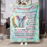 Blanket for Granddaughter Gifts - I’m Proud of You,” From Grandma, Birthday, Christmas, Everyday Encouragement, Inspirational Motivational Blanket
