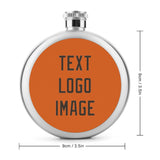 Custom Orange Brown Hip Flask