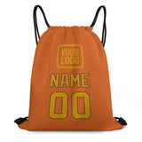 Custom Orange Yellow Drawstring Bag
