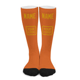 Custom Orange Yellow Knee-High Sock