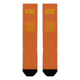 Custom Orange Yellow Knee-High Sock