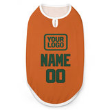 Custom Orange Green Pet Vest