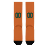Custom Orange Green Knee-High Sock