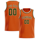 Custom Orange & Olive Colors Design Sports Basketball Jersey