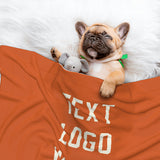 Custom Orange Cream Pet Blanket