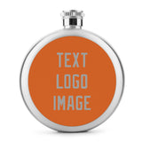 Custom Orange Gray Hip Flask
