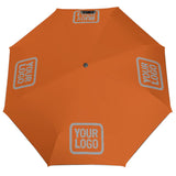Custom Orange Gray Automatic Umbrella