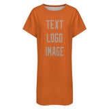 Custom Orange Gray Nachthemd